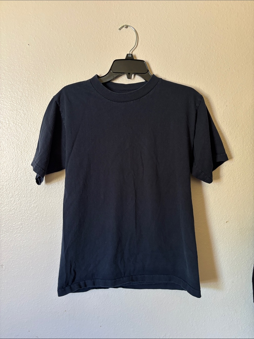 Pro Club Heavy Weight Men's Short Sleeve Crew Tee, Navy Blue